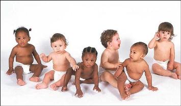 MINORITY BABY BOOM OUTPACES WHITES