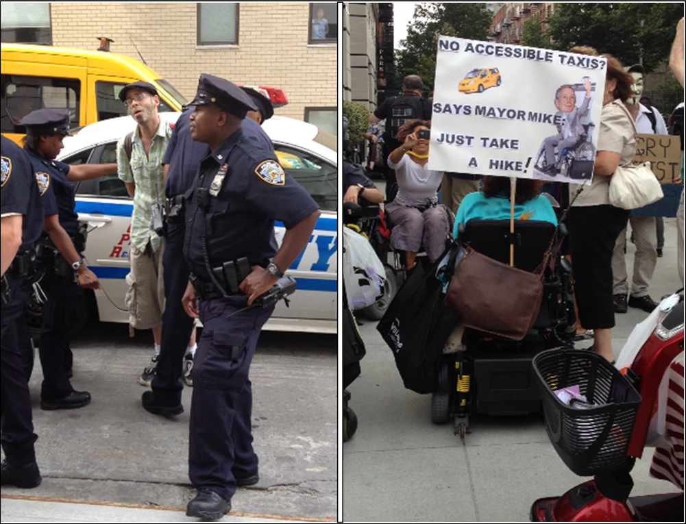 Disabled Protest at NY Mayor's Doorstep
